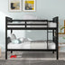 Full Over Full Bunk Bed with Ladder - Espresso - Guest Room Furniture - Minihomy