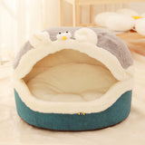 Winter Warm Cat Bed Comfortable Cute Basket For Cats Cozy Kitten Lounger Cushion