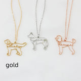 Personalized Cat Necklace - Stainless Steel Pet Shape Name Pendant for Women