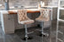 Khaki Velvet Bar Stools - Adjustable Height, Chrome Base, Tufted Back - Set of 2 - Minihomy