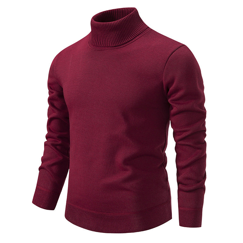 Autumn and Winter Velvet Thickening Sweater - Men's Turtleneck