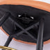 Modern Bar Stools, Set of 2, Swivel, Orange Leatherette, Gold Nailhead Trim - Minihomy