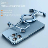 Metal Airbag Anti-fall Shell Phone Case Protective Shock Absorption Aerospace Grade Aluminum Holder Cover