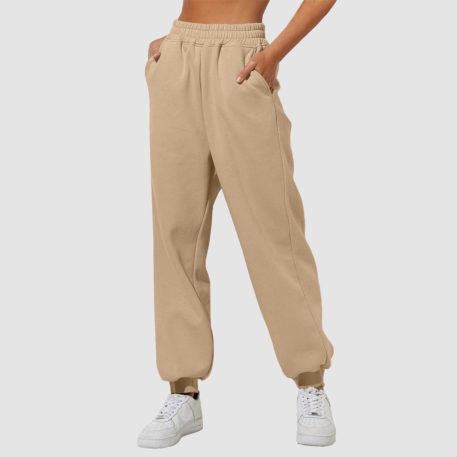 Women's Trousers With Pockets High Waist Loose Jogging Sports Pants