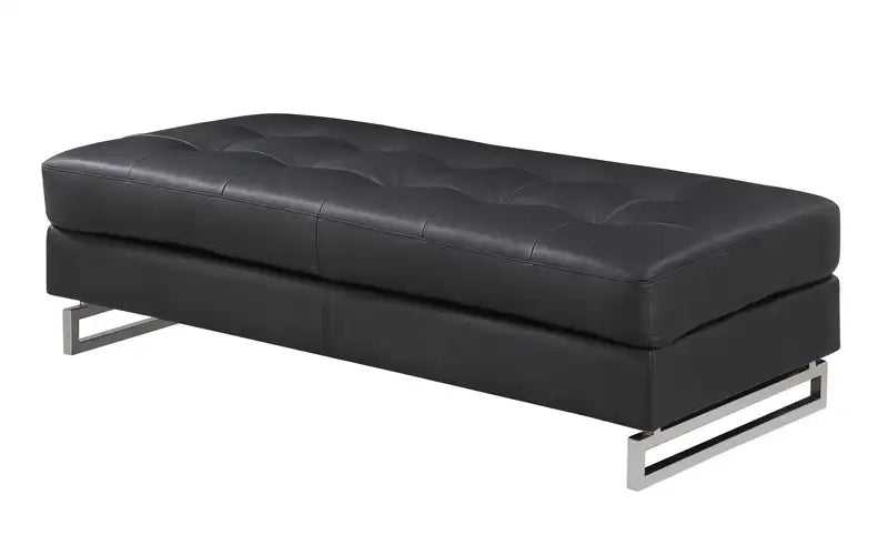 Genuine Leather Ottoman - Global United - Handmade Comfort