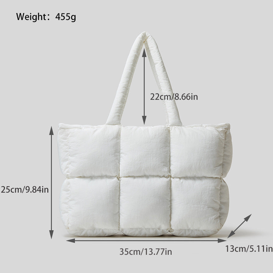 Soft Down Handbag - Women's Cotton Dress Bag Filled with Cotton