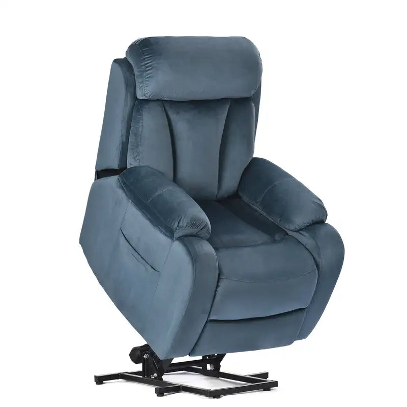 Power Lift Recliner Chair for Seniors - Electric, Remote Control, Navy Blue