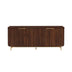 Modern Fluted Door Sideboard - Dark Walnut & Gold Minimalist Storage Cabinet - Minihomy