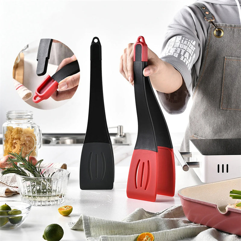 3-in-1 Silicone Frying Spatula Clip for Steak, Pancakes, and More - Kitchen Tools and Gadgets - Minihomy