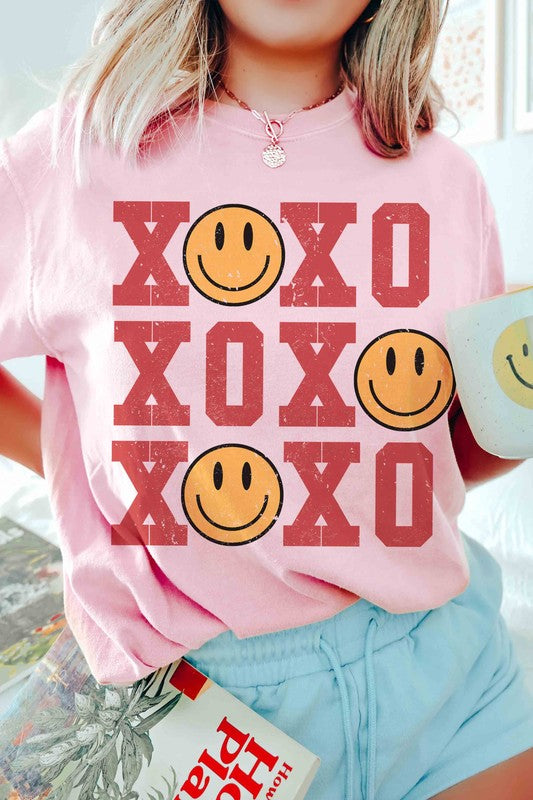 Plus Size - XOXO Happy Face Graphic T-Shirt