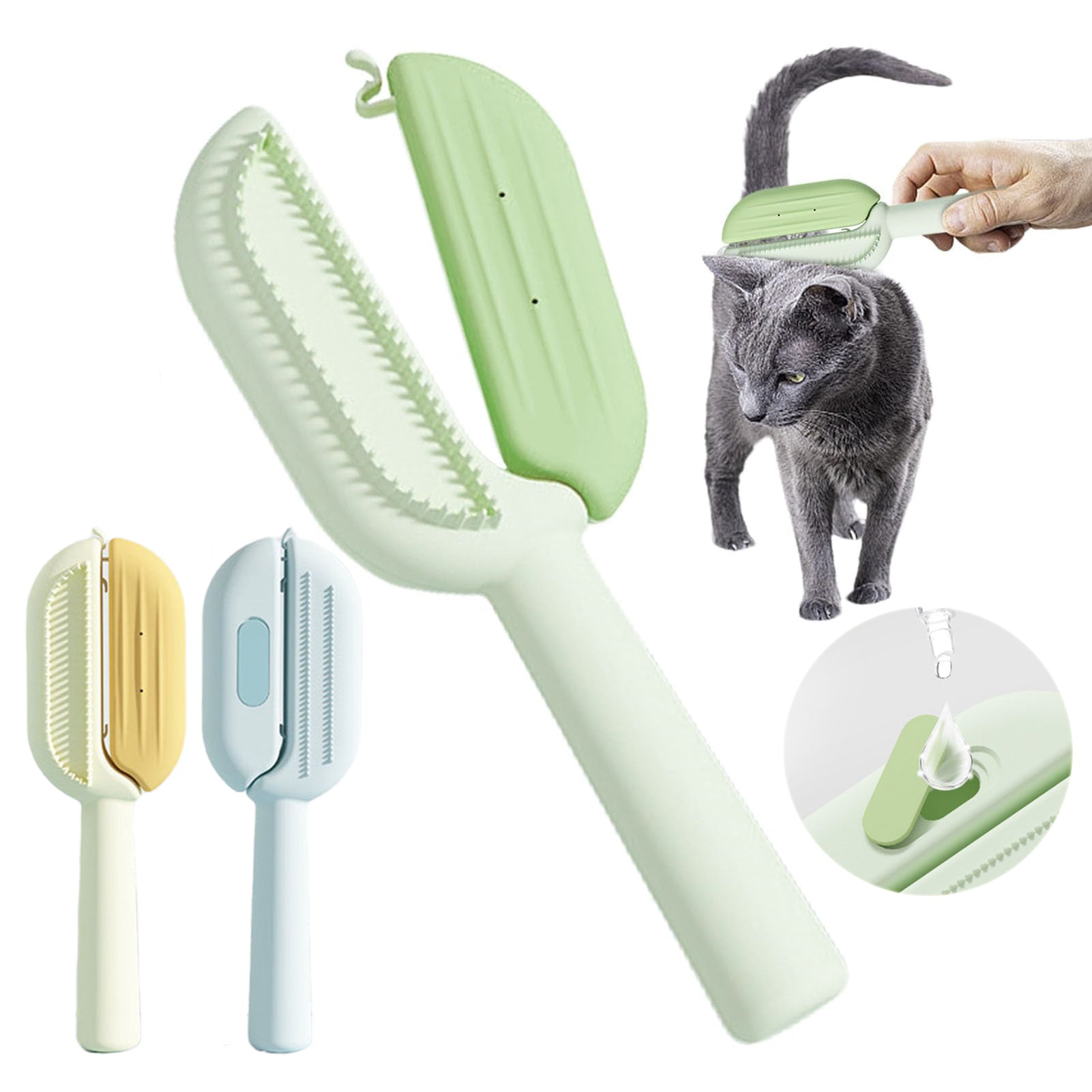 3-In-1 Self-Cleaning Massage Combs - Floating Hair Removal Brush for Pets Grooming