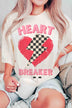 Plus Size - Checkered Lightning Heartbreaker Tee - Minihomy