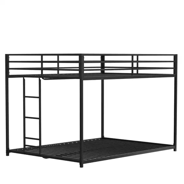 Full-Over-Full Bunk Bed with Black Finish - Adam Collection - Minihomy