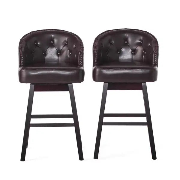 OGDEN KD Swivel Barstools (Set of 2) - Ship to Canada Only - Minihomy