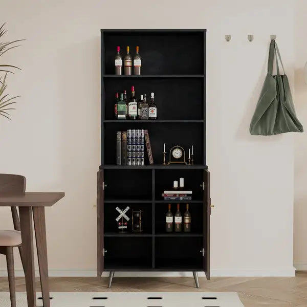 Modern Accent Cabinet with Doors - Storage Buffet for Living Room & Hallway