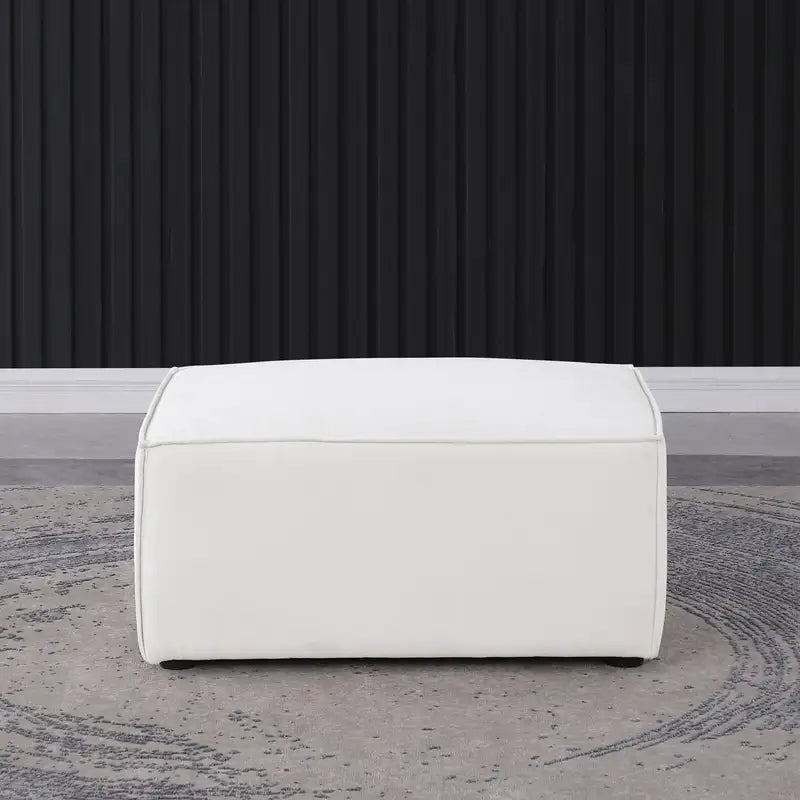 Beige Ottoman 7513: Modern Footrest & Storage