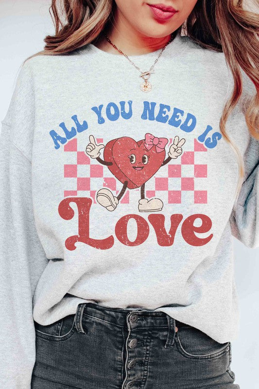 Plus Size - All You Need Is Love Sweatshirt