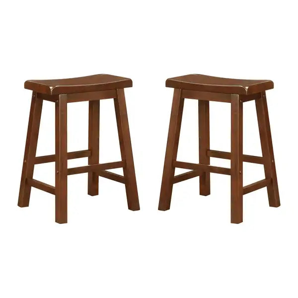 Chestnut Counter Height Stools - Set of 2