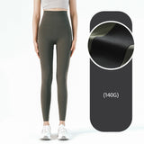 Women's High-Waisted Brushed Pants for Winter Warmth