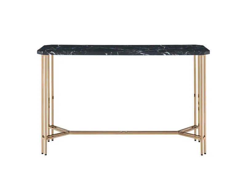 Black Faux Marble Top Sofa Table - Daxton