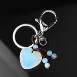 Love Natural Stone Crystal Keychain