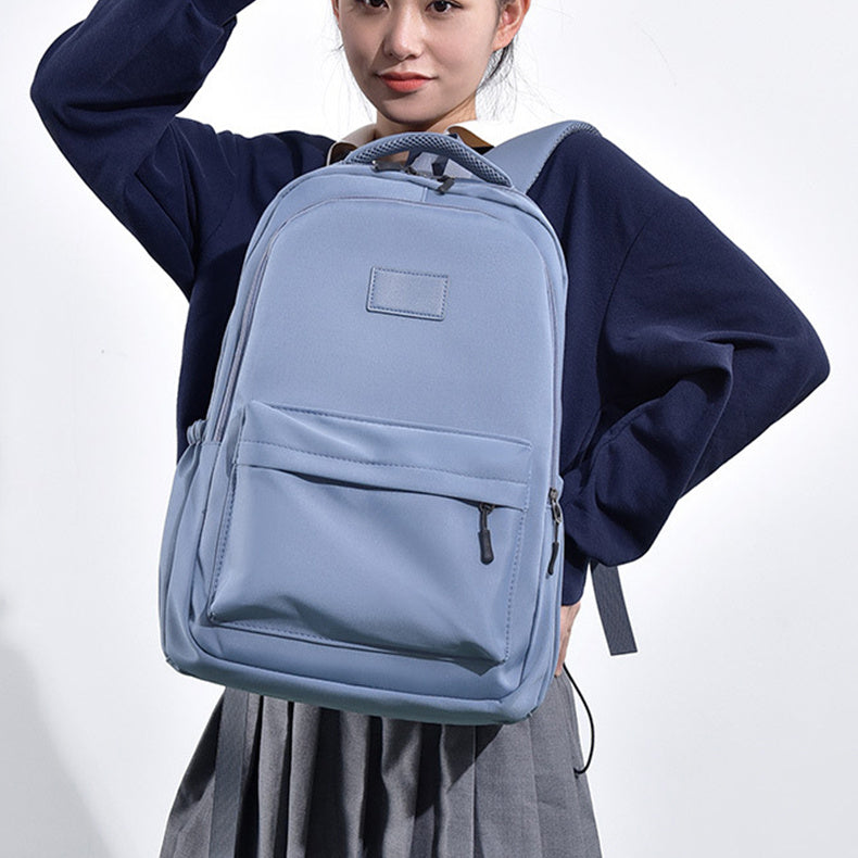 Fashion Oxford Backpack Waterproof Large Capacity Junior High School Students Schoolbag Girls Solid Campus Travel Bags Women