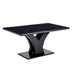 Black Modern Dining Table with MDF Legs - F-790 for Home & Office - Minihomy