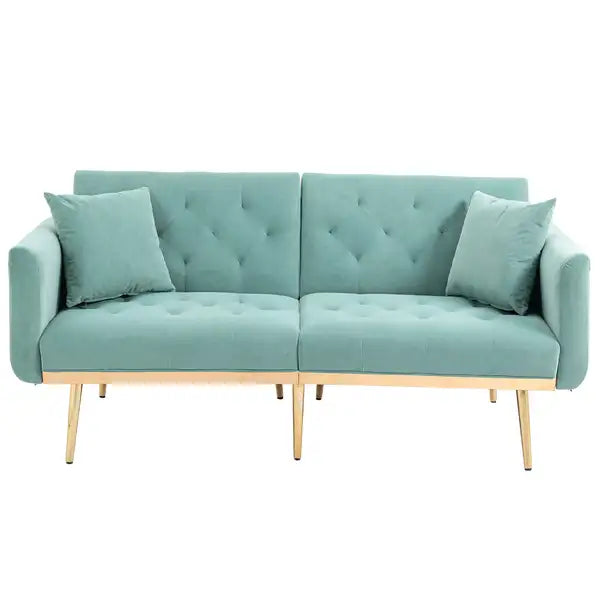 Velvet Loveseat Sofa with Metal Legs - COOLMORE