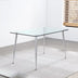 Grey Dining Set: 51" Glass Table & 4 Chairs - Modern Kitchen Furniture - Minihomy