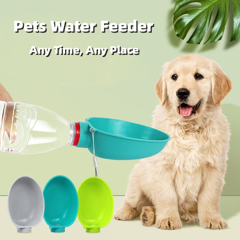 Portable Dog Drinking Bowl - Outdoor Water Feeding Pet Kettle for Small Breeds