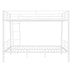 Full XL Over Queen Metal Bunk Bed Frame - White - Minihomy