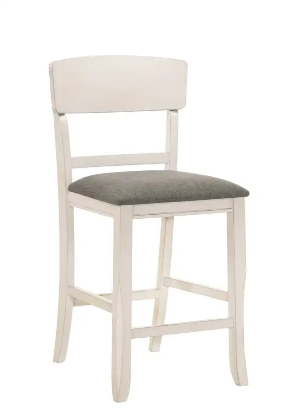 Gray Upholstered Counter Height Bar Stools (Set of 2)