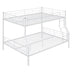 Full XL Over Queen Metal Bunk Bed Frame - White - Minihomy