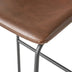 Cedric Vintage Brown Faux Leather Bar Stools (Set of 2) - 30" Tall - Minihomy