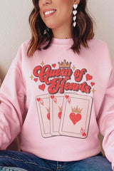 Plus Size - Queen of Hearts Graphic Sweatshirt