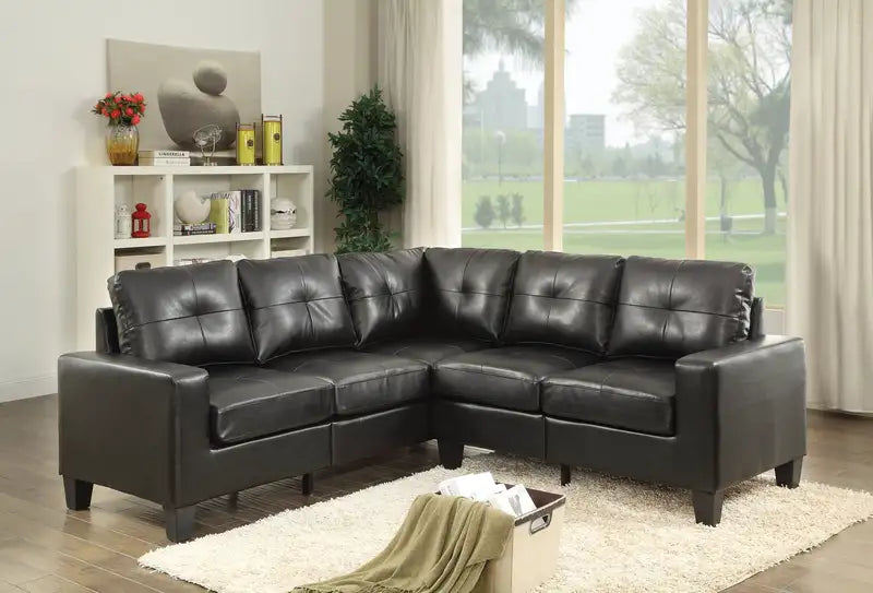 Newbury Black Sectional Sofa - Glory Furniture G463B-SC