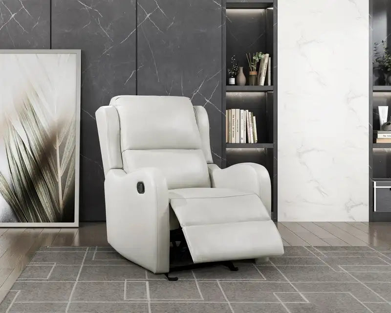 Faux Leather Reclining Glider Chair - Living Room Comfort Seating