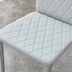 4-Piece Checkered Dining Chairs Set | High Back, Armless, Light Gray, Metal Legs - Office & Home - Minihomy