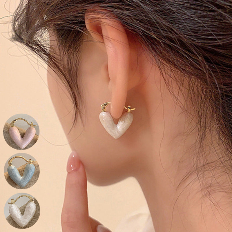 Ins Heart Love Earrings Women Fashion Accessories Jewelry