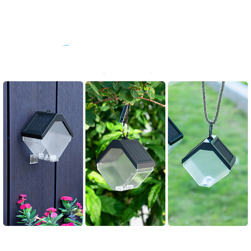 Outdoor Solar Ice Brick Chandelier - Dual Color LED Lights
