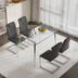 Grey Dining Set: 51" Glass Table & 4 Chairs - Modern Kitchen Furniture - Minihomy