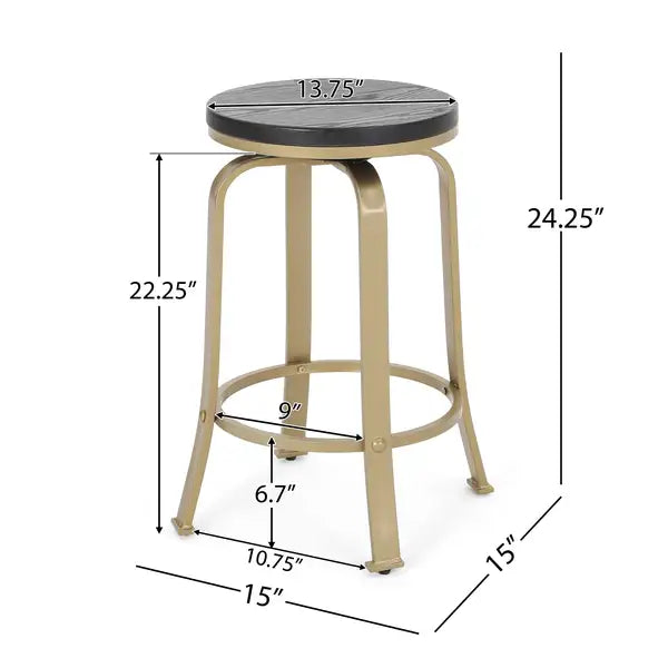 2-Piece Counter Stool Set - Modern Kitchen Bar Stools - Minihomy