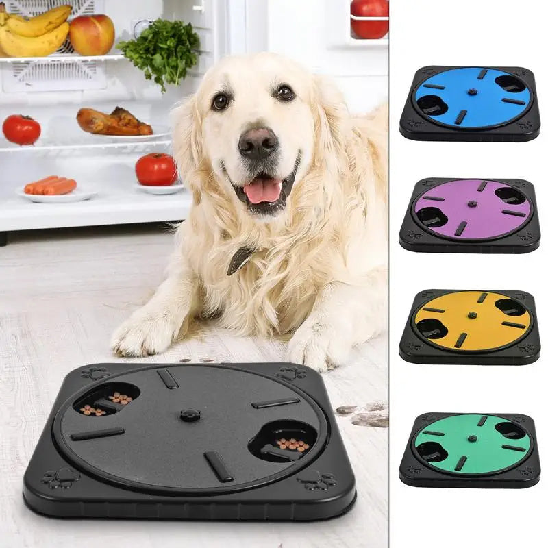 360° Rotating Cat & Dog Scratch Board with Treat Dispenser - Claw Trimmer & Scratcher