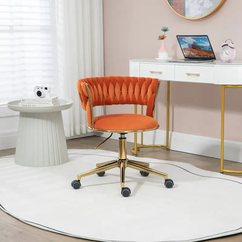 Adjustable Home Office Desk Chair - Modern Swivel Computer Chair for Small Spaces