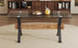 Modern Tempered Glass Dining Table with Black Metal Legs - 70.9" x 35.4" x 30" - Home & Office Use - Minihomy