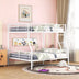 Full XL Over Queen Metal Bunk Bed Frame - White - Minihomy