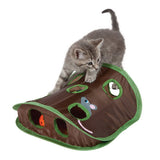 Cute Pet Cat Interactive Hide and Seek Game Tunnel Mouse Hunt Toy