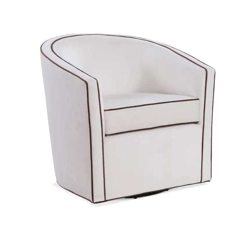 Kendall Swivel Chair: Cream Upholstery, Comfortable & Stylish