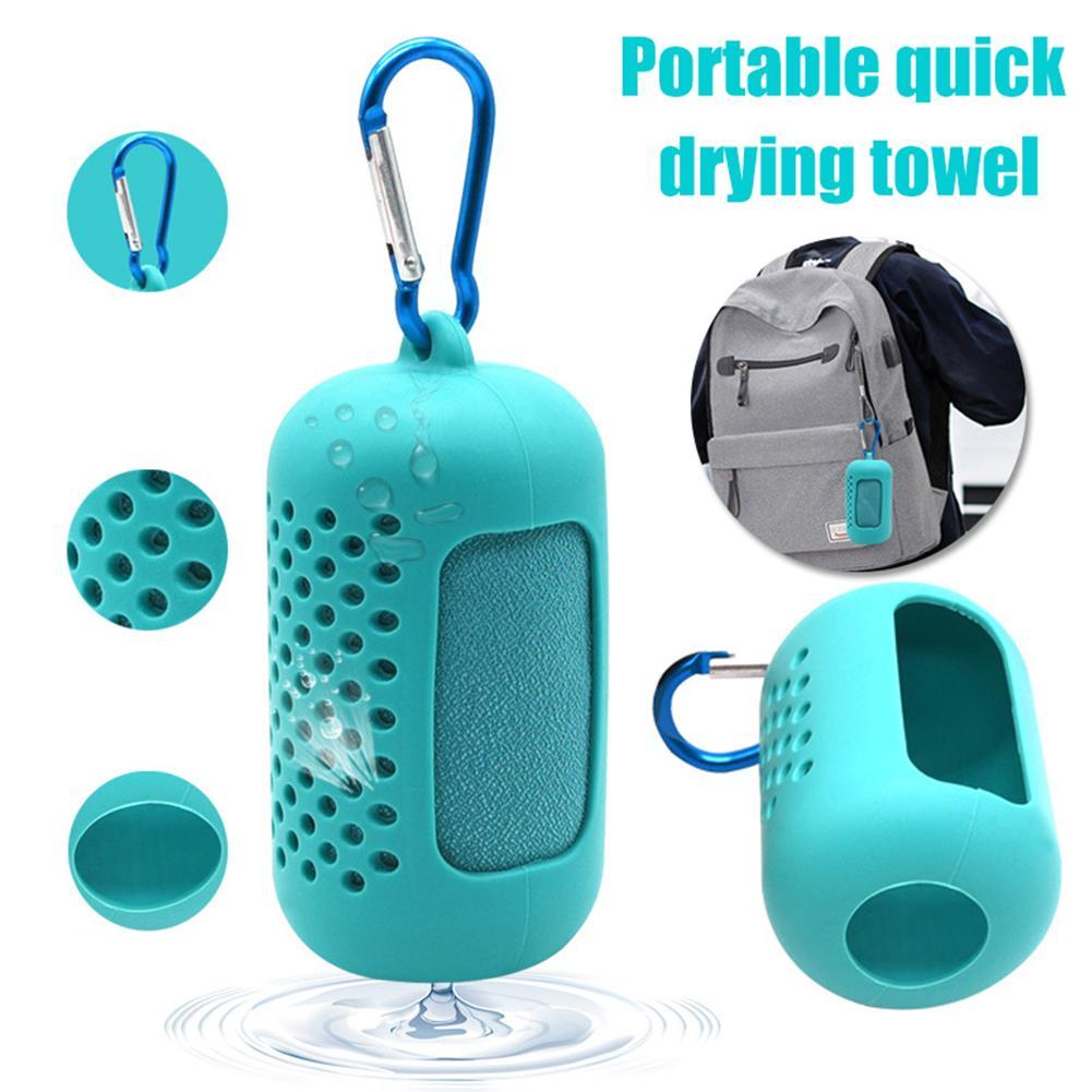 Cooling Microfiber Towel - Quick Dry, Portable, with Silicone Bag for Sports, Yoga, Travel