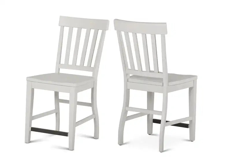 Cayla White Counter Height Chairs (Set of 2)